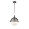 Z-Lite Peyton 2 Light Mini Pendant, Antique Nickel & Opal Etched 619MP-AN - alternate 5